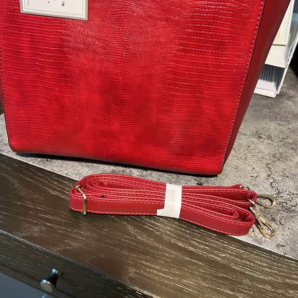 NWT Jen & Co tote bag - bright red! - Picture 6 of 8